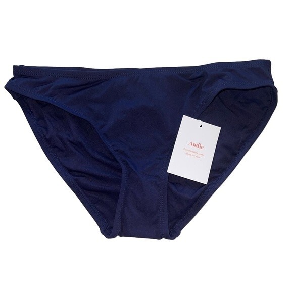Andie Swim The Cheeky Bikini Bottom Navy Size XS‎ NWT - Picture 4 of 8